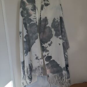 BP Cloudy Tie-Dye Fringe Scarf